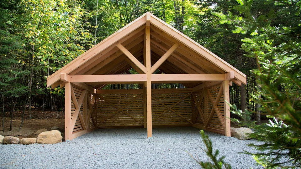 Build a Red Cedar Timber Frame Carport 