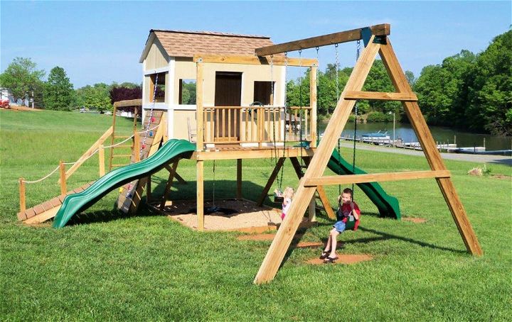Building a Swing Set for Playhouse