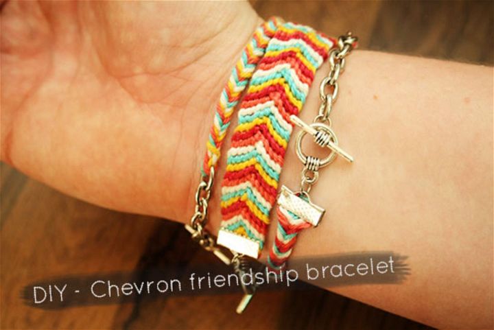 Colorful DIY Chevron Friendship Bracelet