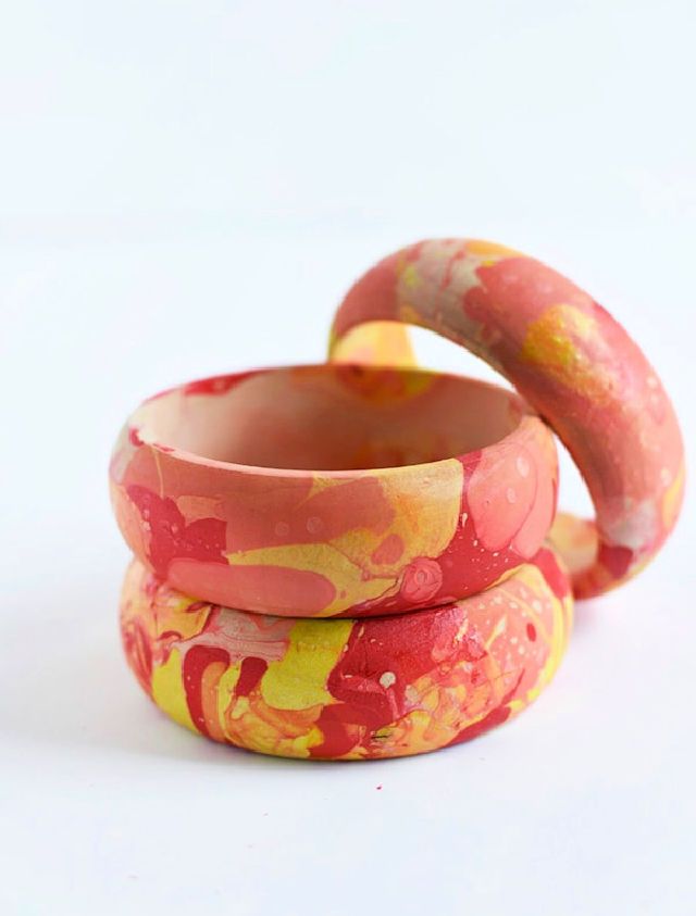 Colorful Marbled Bangles