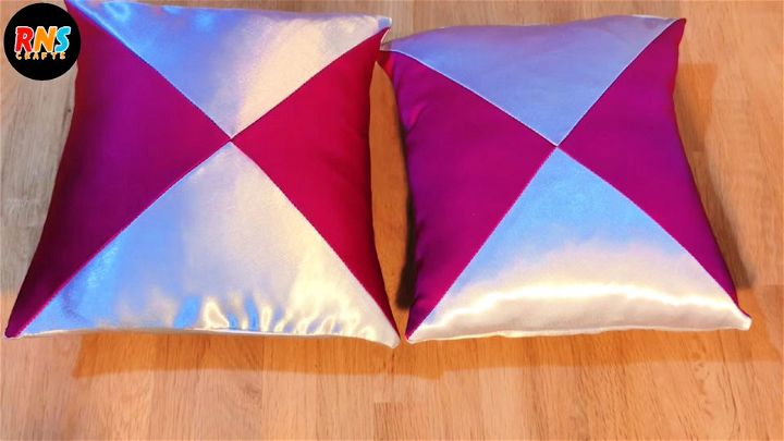 DIY Two Tone Silk Cushion Cover