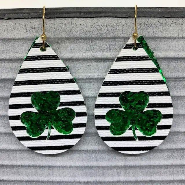 DIY Custom St Patricks Day Earrings