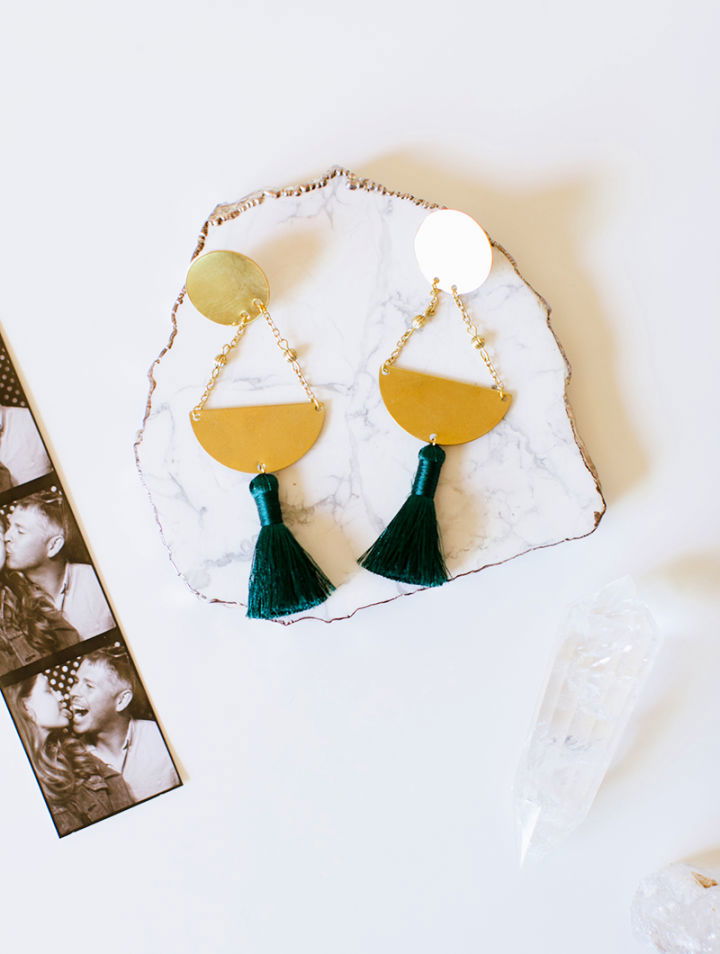 DIY Geometric Tassel Earrings