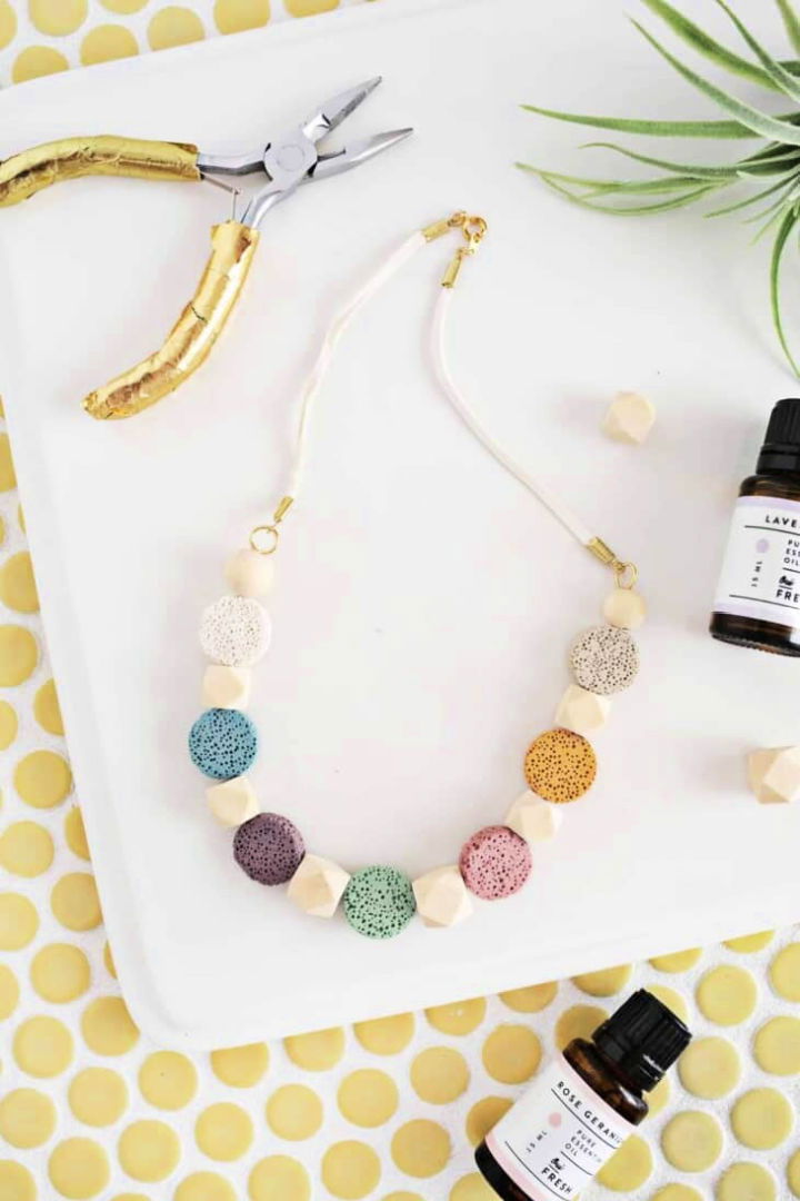 DIY Lava Stone Necklace