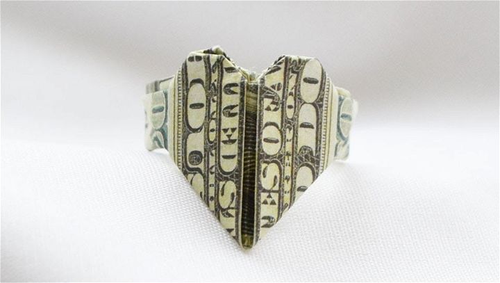 DIY Origami Dollar Ring Heart