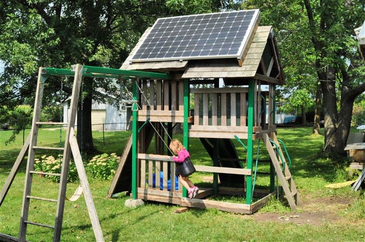 DIY Solar Powered Swing Set