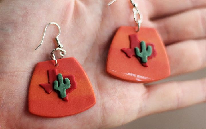 DIY Texas Themed Polymer Clay Earrings