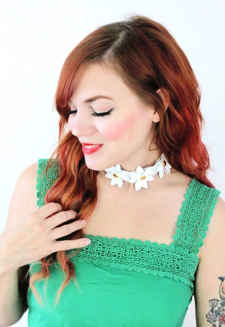 Daisy Statement Necklace at Home