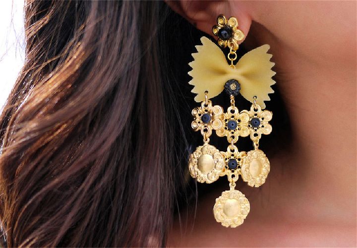 Dolce and Gabbana Pasta Earrings Idea