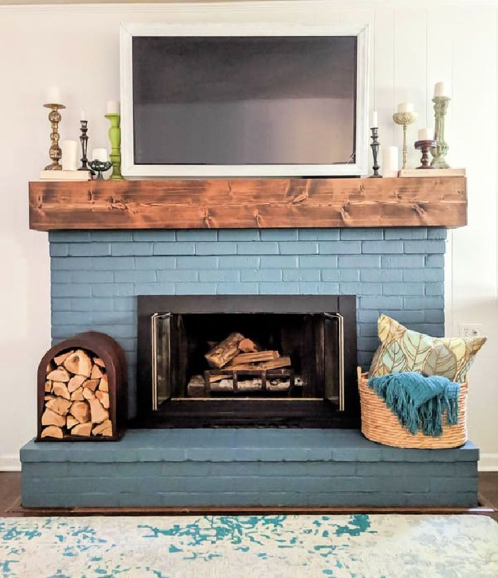 Easy Way to Paint a Brick Fireplace
