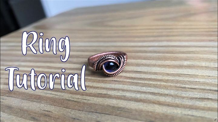 Full Length Wire Wrapped Ring With Undrilled Stone