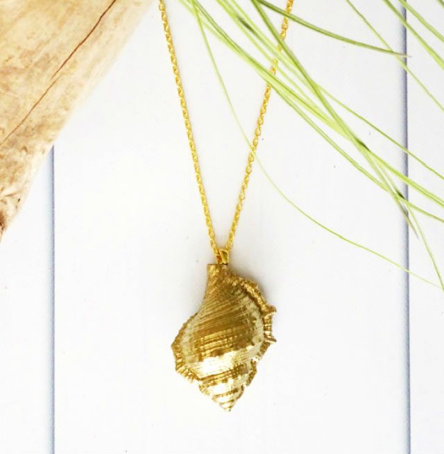 Make Gold Seashell Necklace for Guys