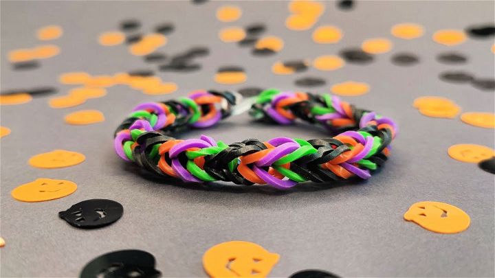 Halloween Fishtail Rubber Band Friendship Loom Bracelet With Pencils