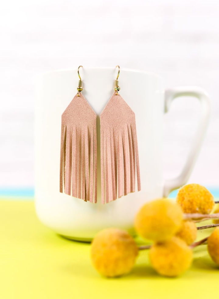 Handmade Suede Fringe Earrings