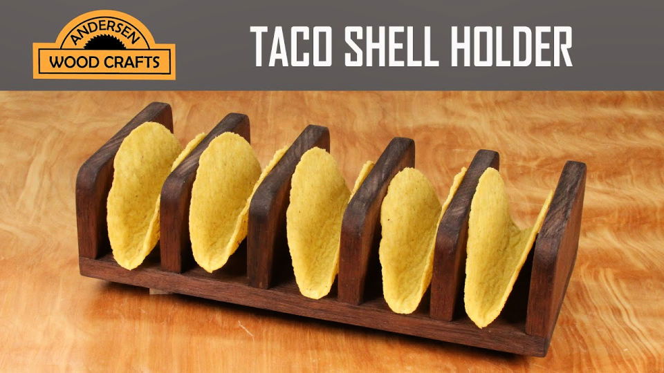 Handmade Wooden Taco Shell Holder