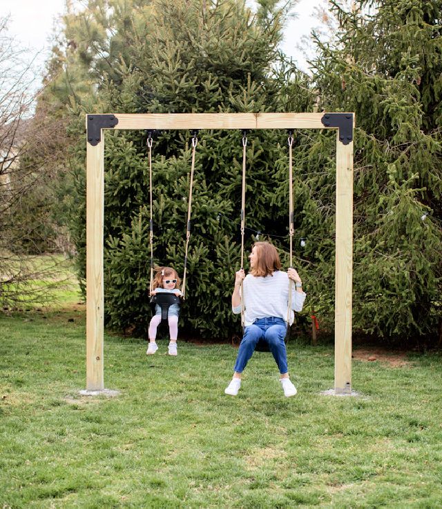 Homemade Swing Set for Kids