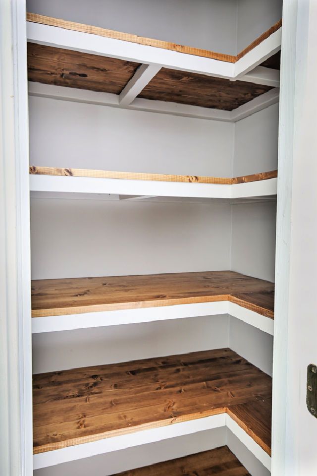 How to Build Your Own Corner Pantry Shelves
