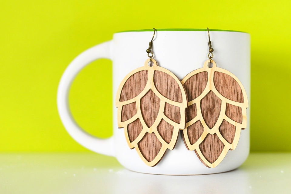 DIY Wood Earrings - Two Ways - The Merrythought