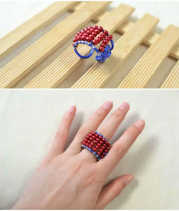 Tutorial - How to Make a Beaded Flower Ring - Craftaholique