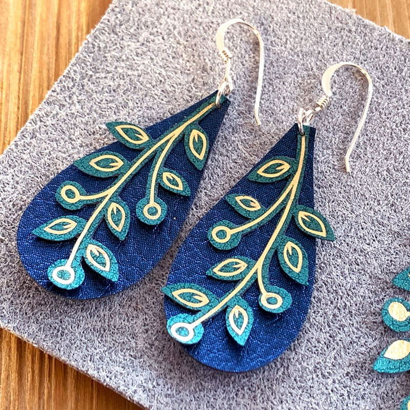 Leaf Vine Peacock Earrings for Beginners