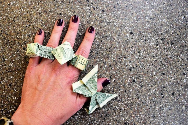 Make Money Origami Ring in 4 Ways