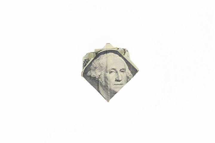 Make a Diamond Shaped Dollar Bill Ring