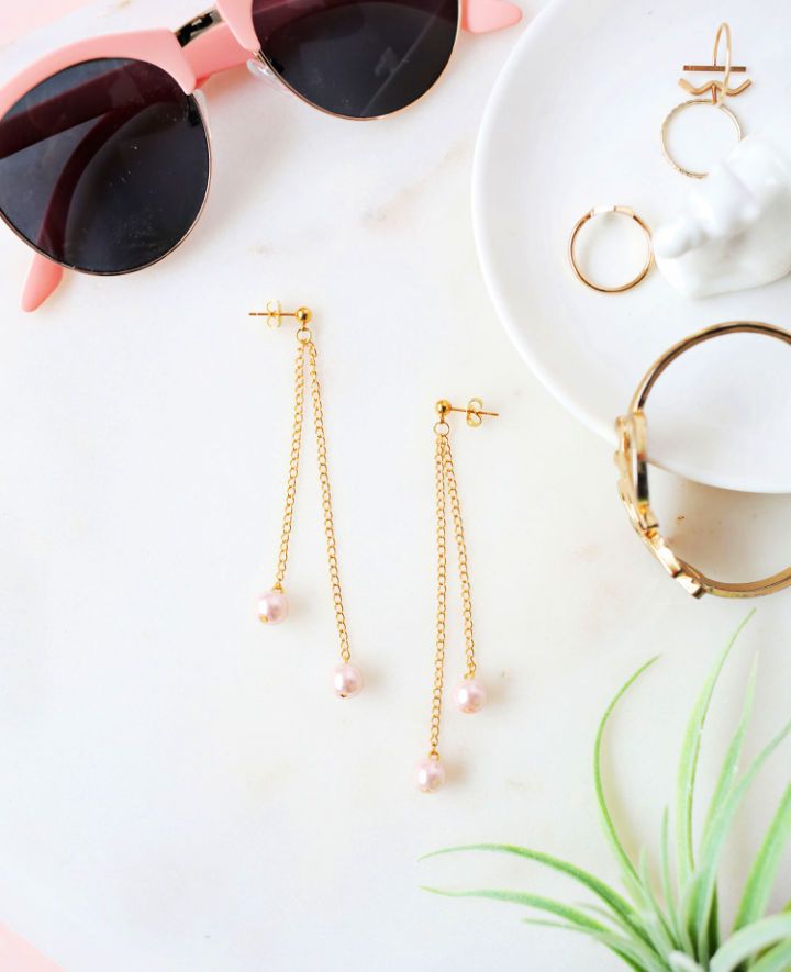 Creating Pearl Dangle Earrings at Home