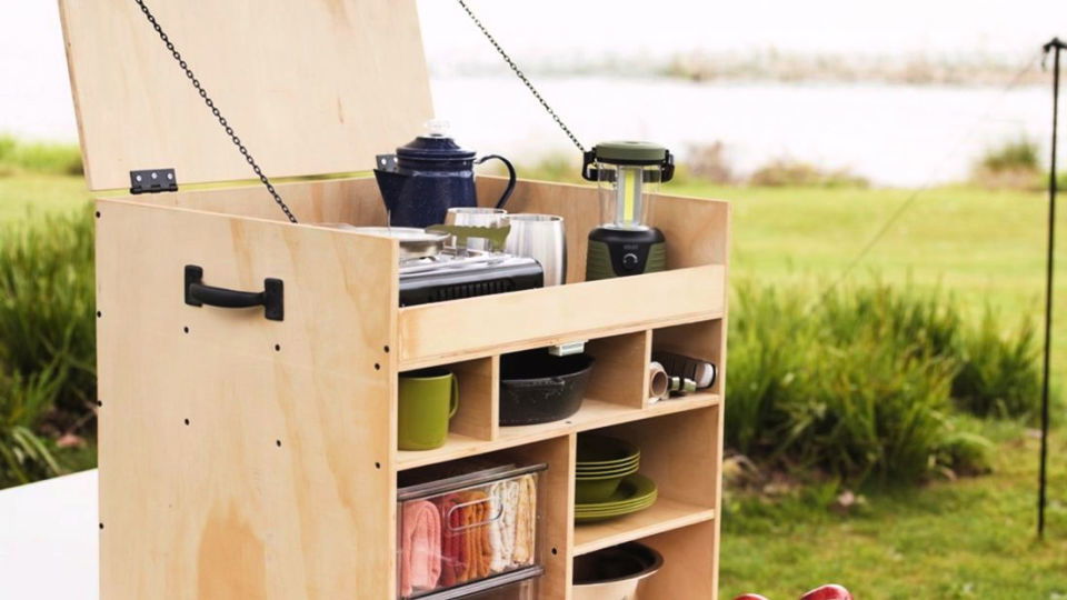 Portable DIY Camp Kitchen Box 