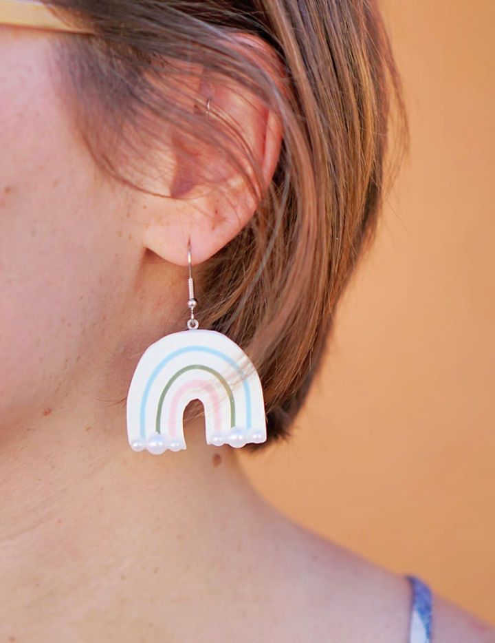 Rainbow Polymer Clay Earrings Design