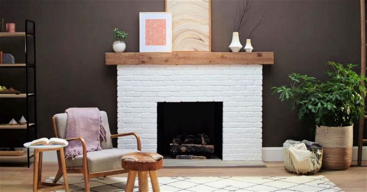 Refresh a Brick Fireplace With a Crisp White Coat of Paint