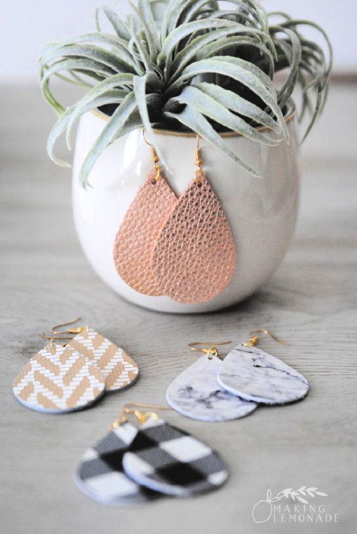 Easy DIY Leather Diffuser Earrings