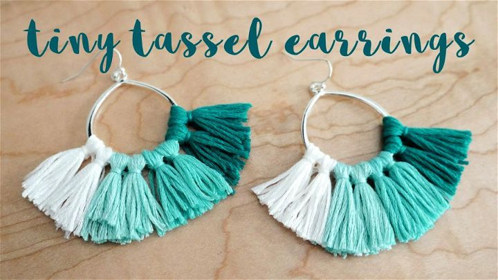 Quick DIY Tiny Tassel Earrings