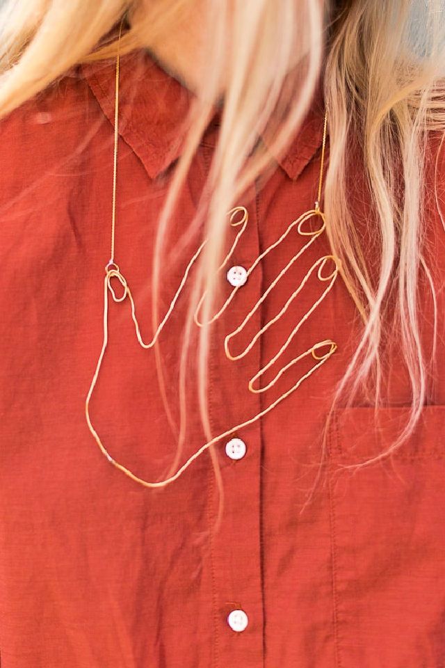 DIY Wire Hand Necklace Jewelry