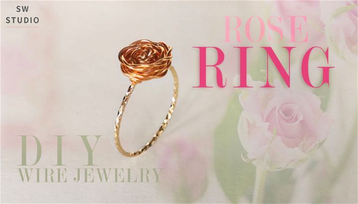Wire Wrapped Rose Ring for Valentine's Day