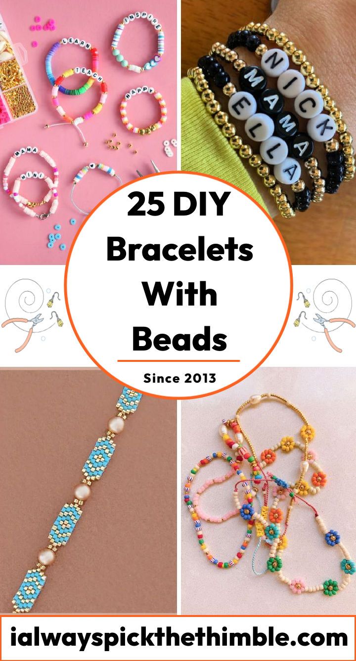how to make beaded bracelets: 25 easy bead bracelet patterns - diy bracelets with beads