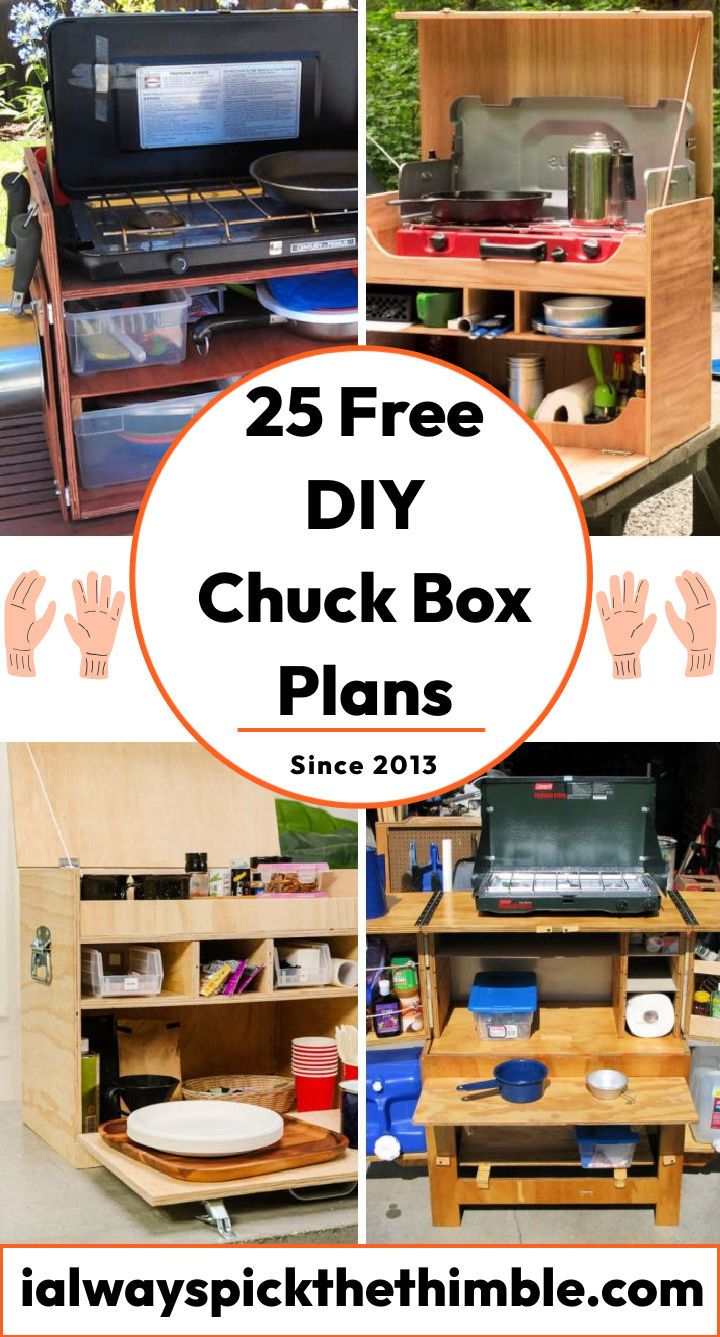 free DIY chuck box plans - cheap and easy camp kitchen box ideas