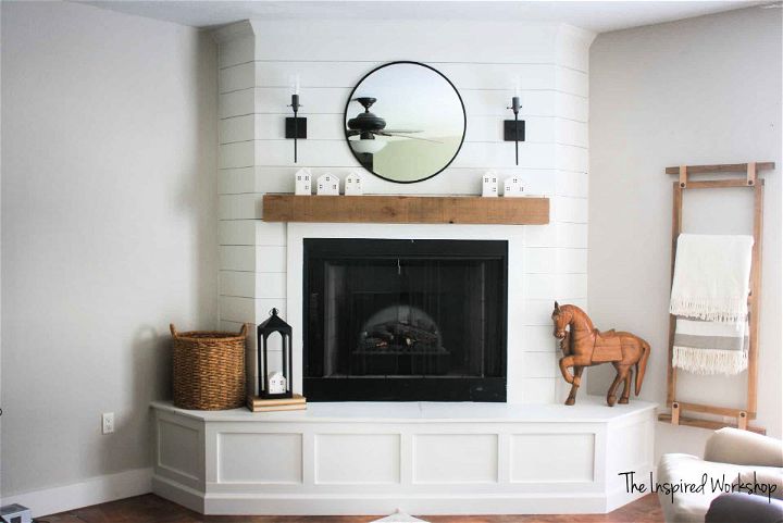 easy Shiplap Fireplace Makeover