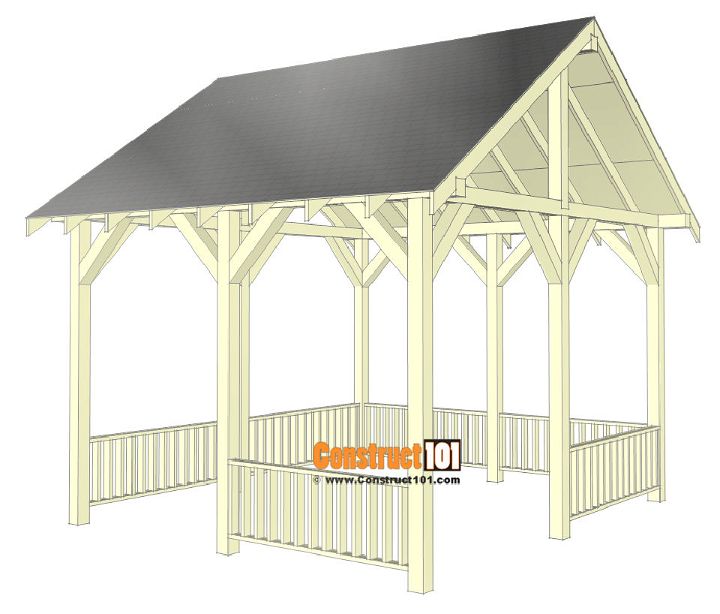 14×16 Pavilion With Free Plans