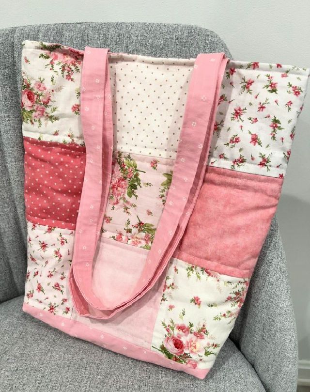 Cheap DIY Quilted Tote Bag