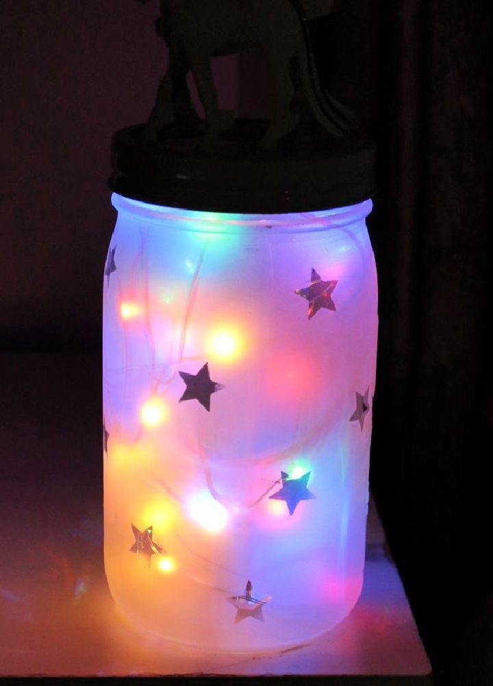Colorful Mason Jar Night Light