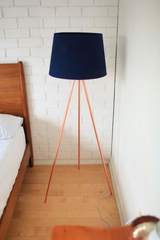 DIY Copper Tripod Floor Lamp