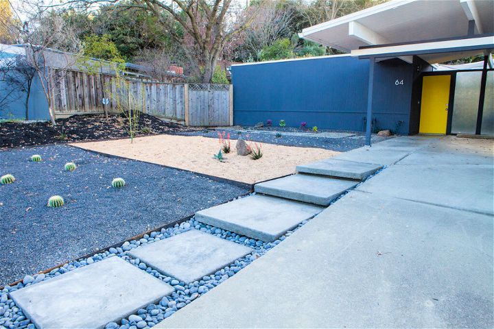 DIY Floating Concrete Steps