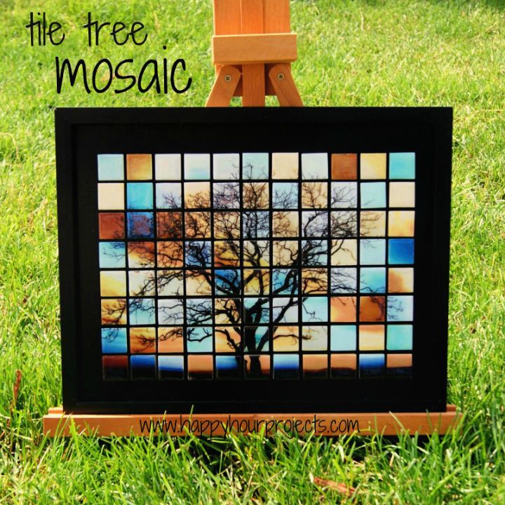  DIY Glass Tile Tree Mosaic Art