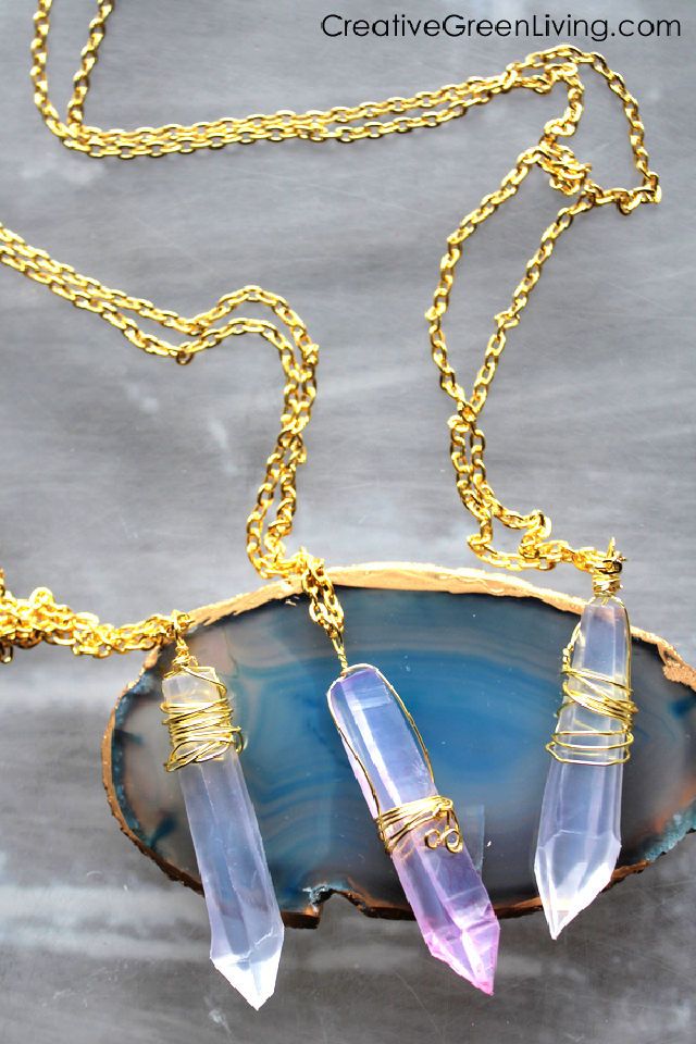 DIY Kyber Crystal Necklace With Stone