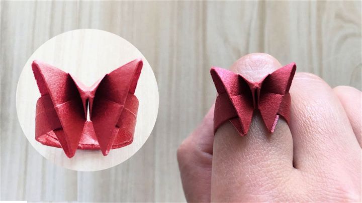 Paper Butterfly Finger Ring