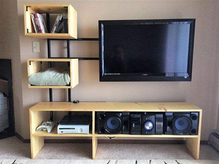 Free Floating TV Stand Plans