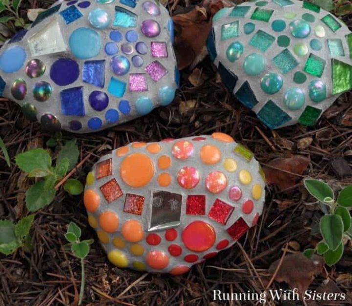 Handmade Mosaic Garden Rocks