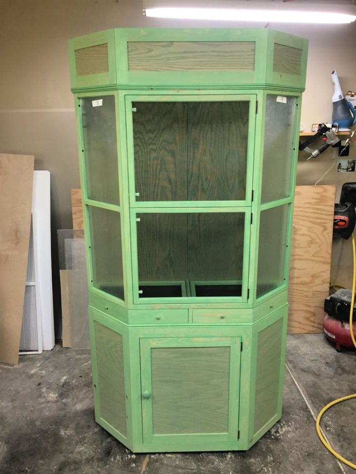 Homemade Alicias Chameleon Cage and Cabinet