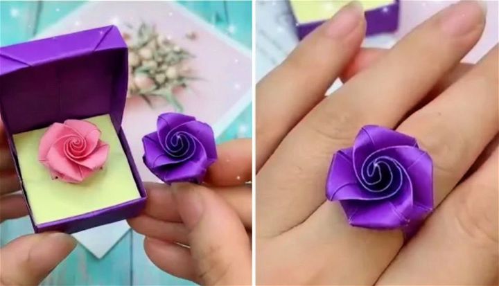 Homemade Paper Rose Ring