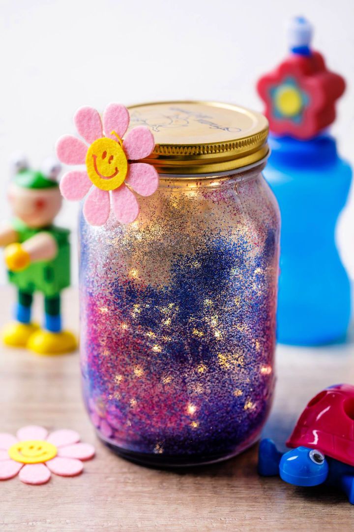 How to Make Night Light Glitter Jar for Kids